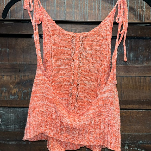 Free People Knit Crop Top•Heathered Orange• 🌵 XS - Picture 3 of 8